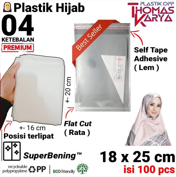 

```````] Plastik OPP LEM TEBAL 18x25 cm Packing Kerudung Hijab Gamis