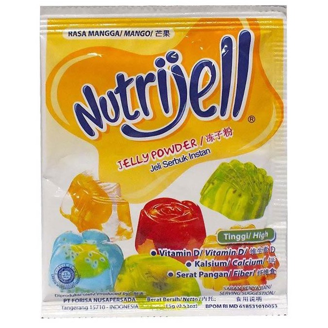 

[Eko] Nutrijell Rasa Mangga 10gr Agar Nutrijel Mango Jelly Powder