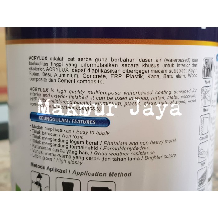 Fr2021 Acrylux Carnival Pink Propan Cat Duco Besi Kayu Water Based Rfr201R515