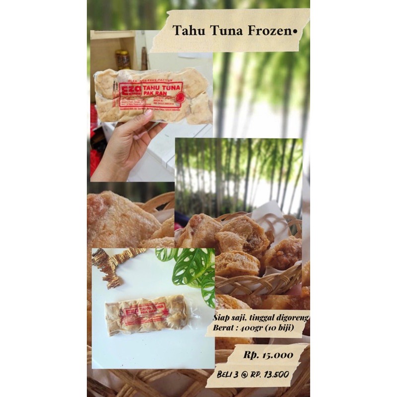 

TAHU TUNA FROZEN PAK RAN KHAS PACITAN
