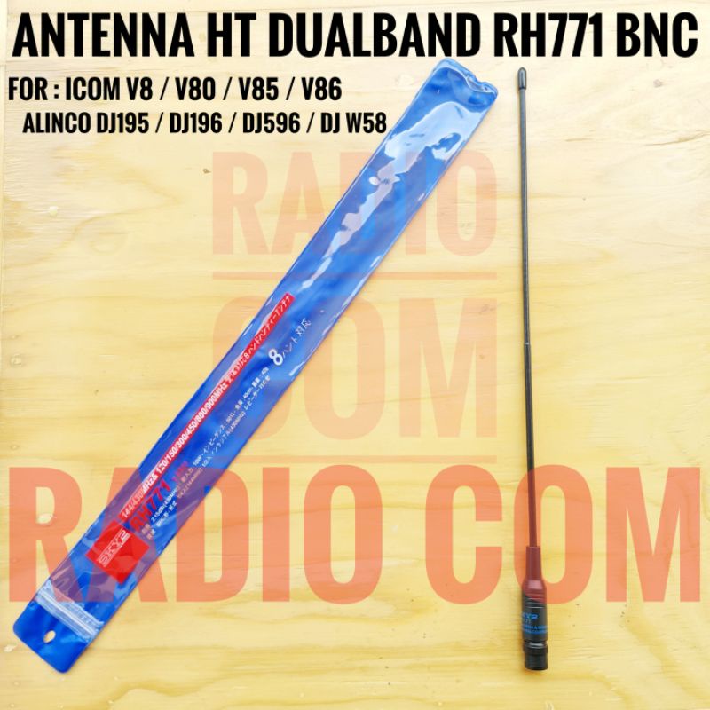 JUAL ANTENA HT ICOM V80 / RH 771 BNC MALE / ANTENA HT ICOM DUALBAND