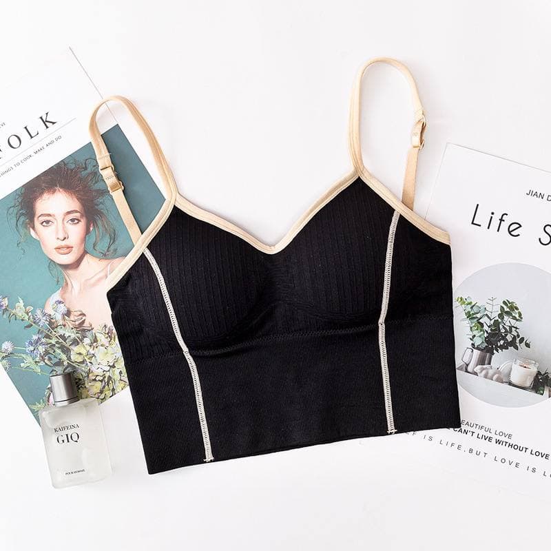 ASK.ID Crop Top Bra Sport Olahraga Bahan Katun Pakain Dalam Wanita Import High Quality tanktop Bra41