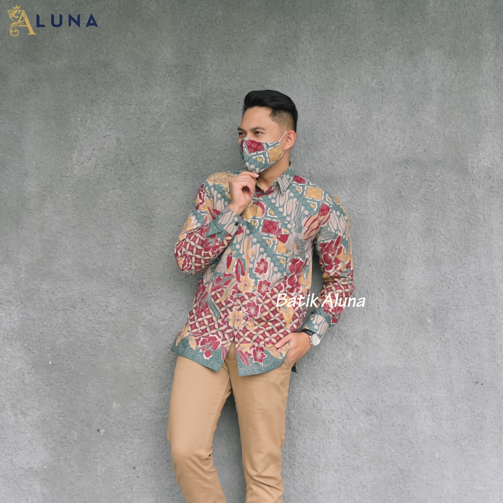 BATIK PREMIUM ALUNA REGULAR LENGAN PANJANG EXCLUSIVE KEMEJA BATIK PRIA PREMIUM SOLO MODERN PCW 120