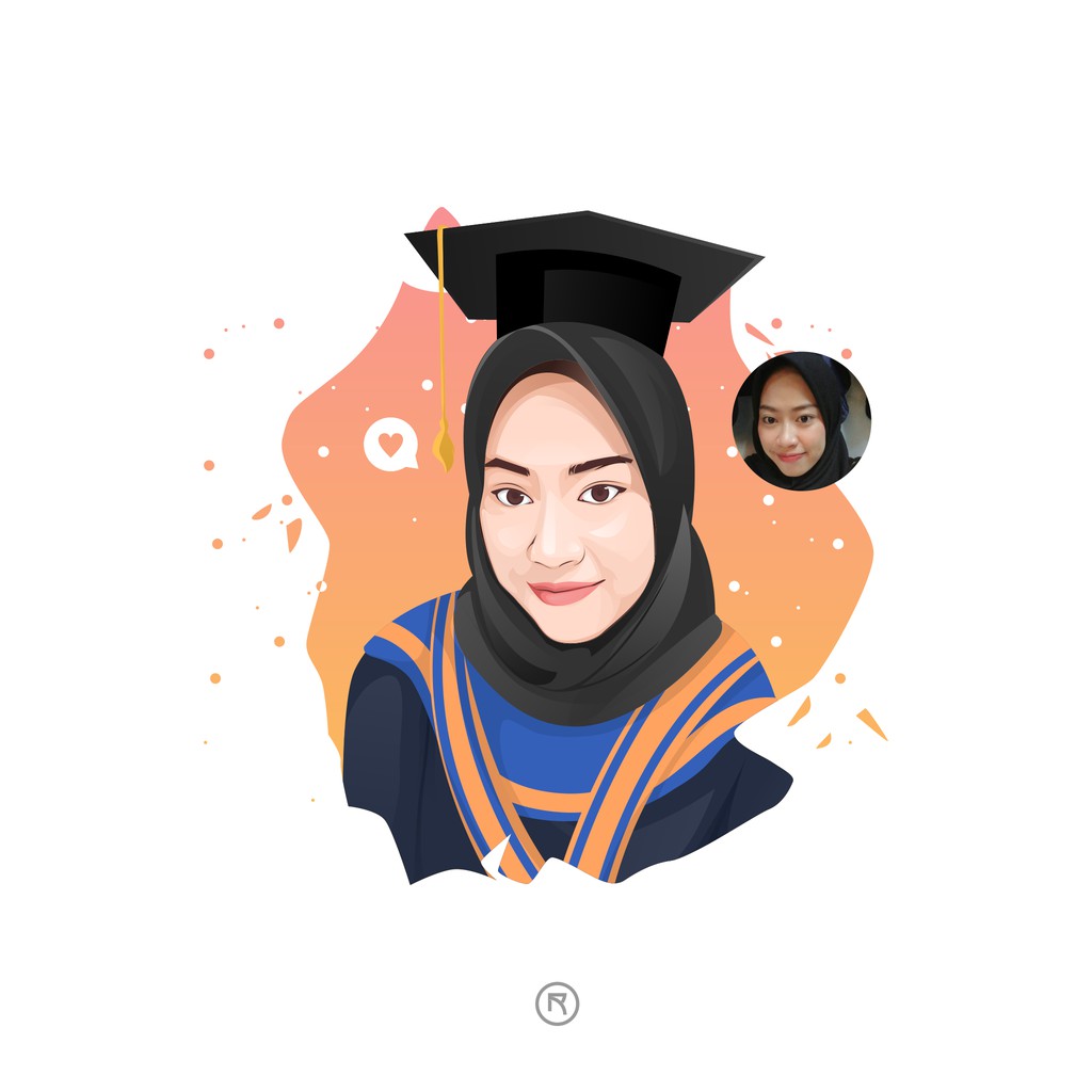 Desain Vector Kartun Kado Wisuda Hadiah Wisuda Vektor Wajah