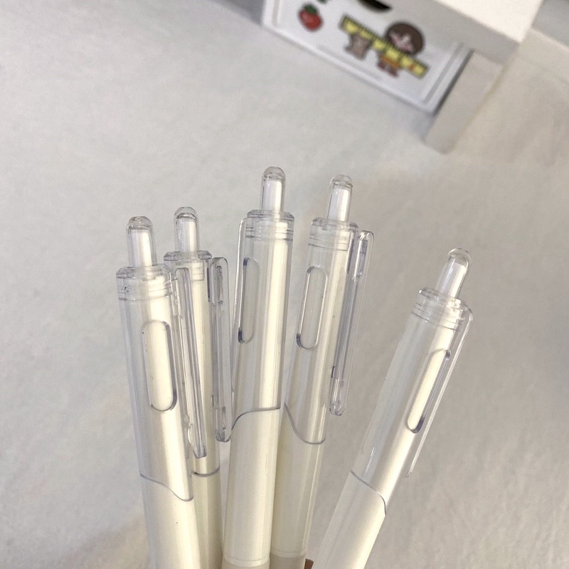 

Pulpen Pena Gel Jelly Broken White Cream Aesthetic Pen Tinta
