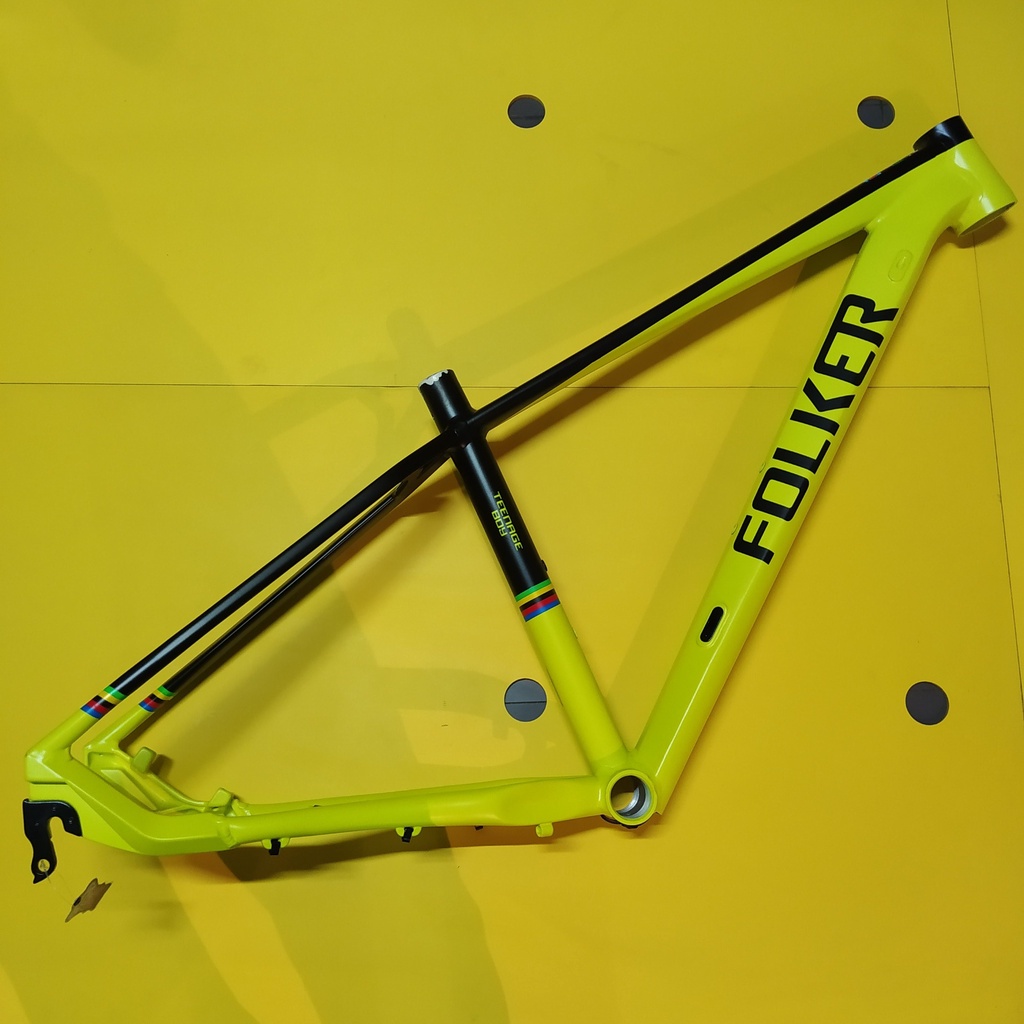 Frame sepeda MTB Folker Teenage boy Black Yellow not Mosso Scott scale Yeti