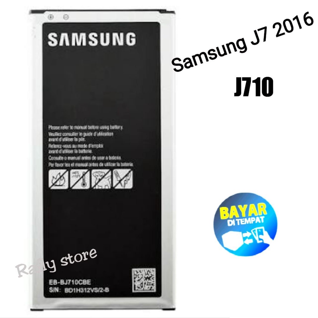 Rafly; Batrai Samsung J710 / J7 2016 (J710) Baterai Handphone Batre Android Battery Batere Samsung Galaxy J7 2016 (J710) EB-BJ710CBC 3300mAh / Rafly store