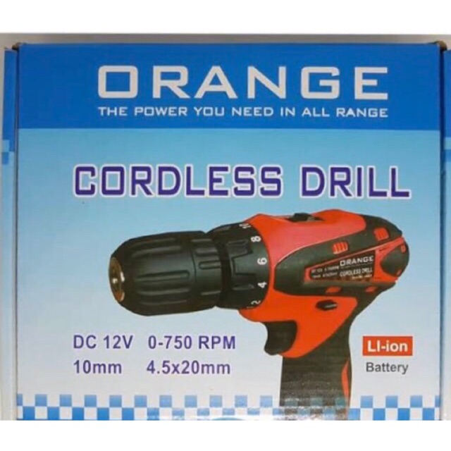 ORANGE-MESIN BOR CORDLESS 12v