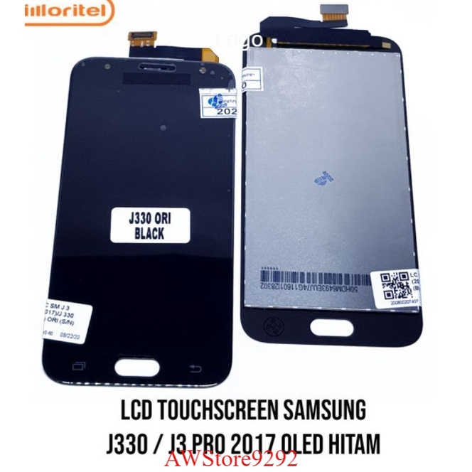 Layar Sentuh LCD TS Touchscreen Fullset Samsung J3 PRO 2017 J330 OLED2 BLACK BLUE GOLD