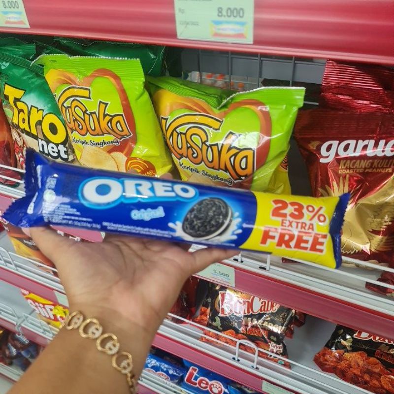 

Oreo Ori 152 gr,Coklat 152 gr, strawberry 123 gr, ice cream 123 gr