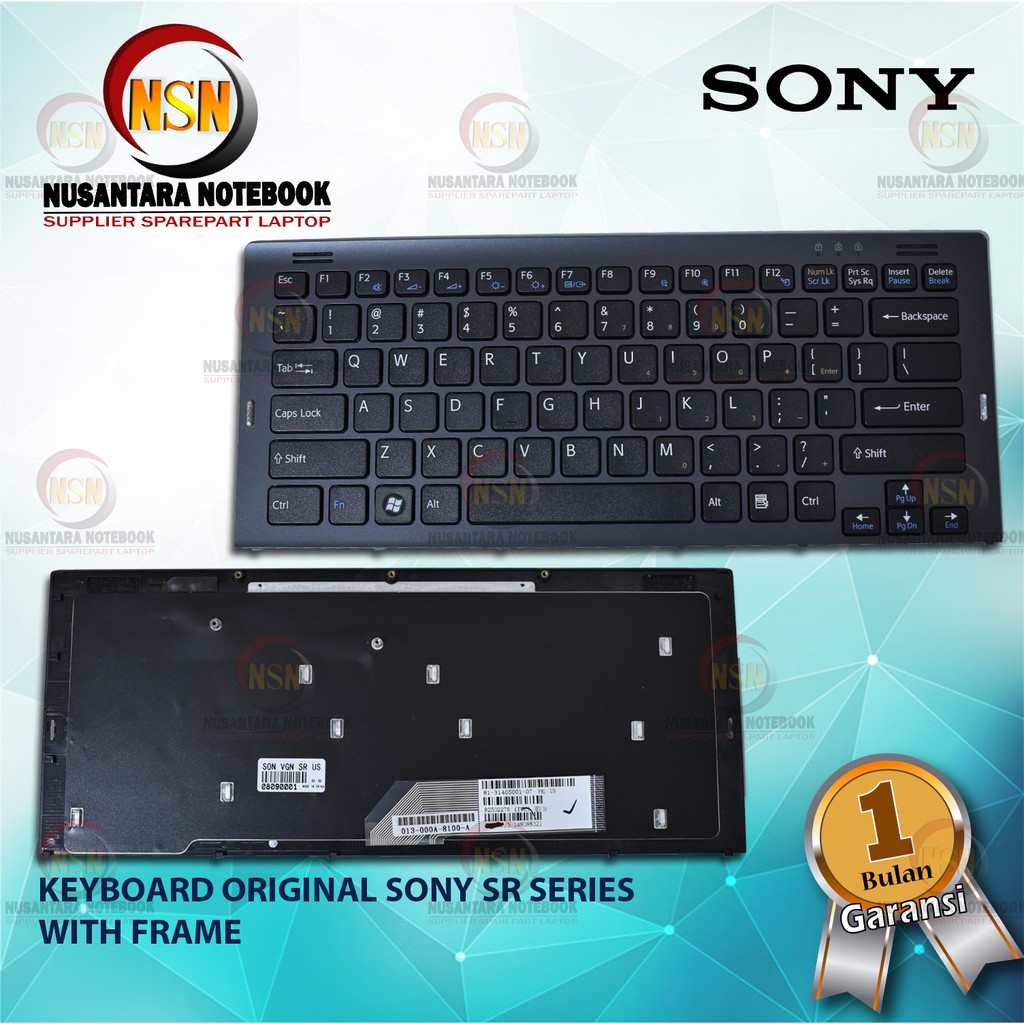 Keyboard Original Sony SR Series Black With Frame