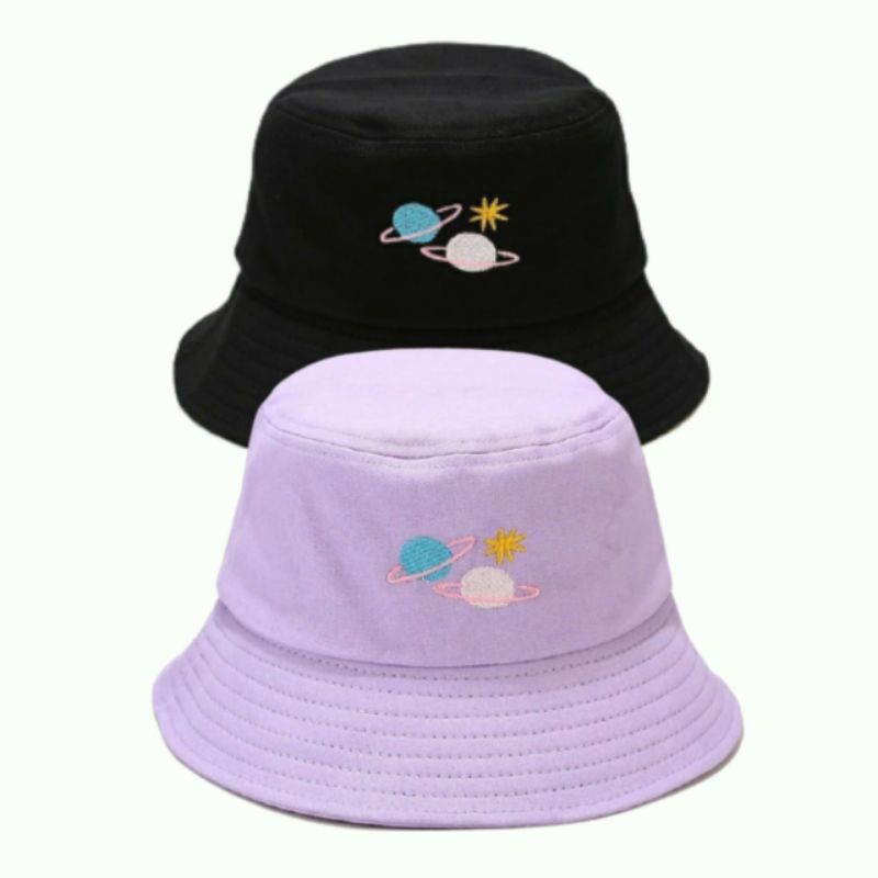 topi bucket hat pria dan wanita bolak balik bervariasi bordil bolak balik luar dalam 100% premium