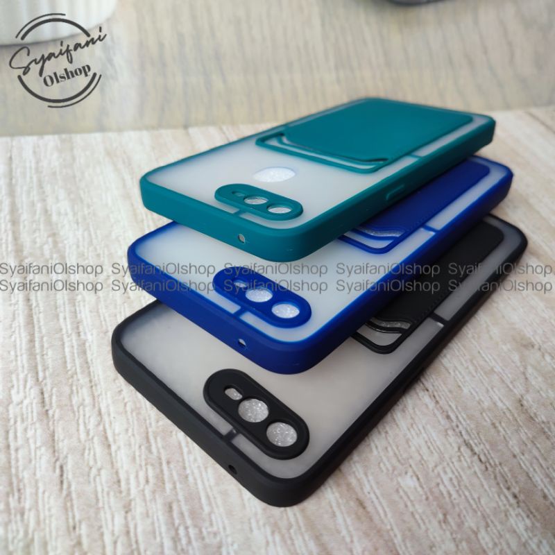 Card Case Oppo A5s (AX5s) / CPH1909, CPH1920, CPH1912 Case Slot Kartu+Protection Camera