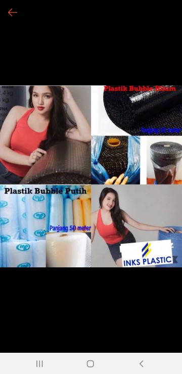 Plastik Bubble Putih Dan Hitam Wrap / Meter