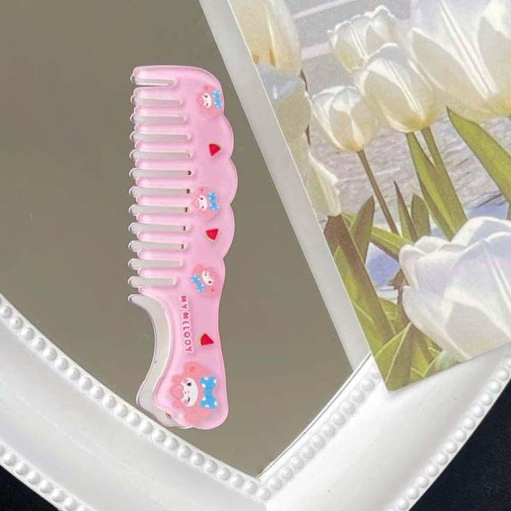 NEEDWAY Sisir Hair Clip Sisir Mini Gadis Memperbaiki Fringe Barrette Melody Cinnamon Dog Anjing Telinga Besar Gaya Korea