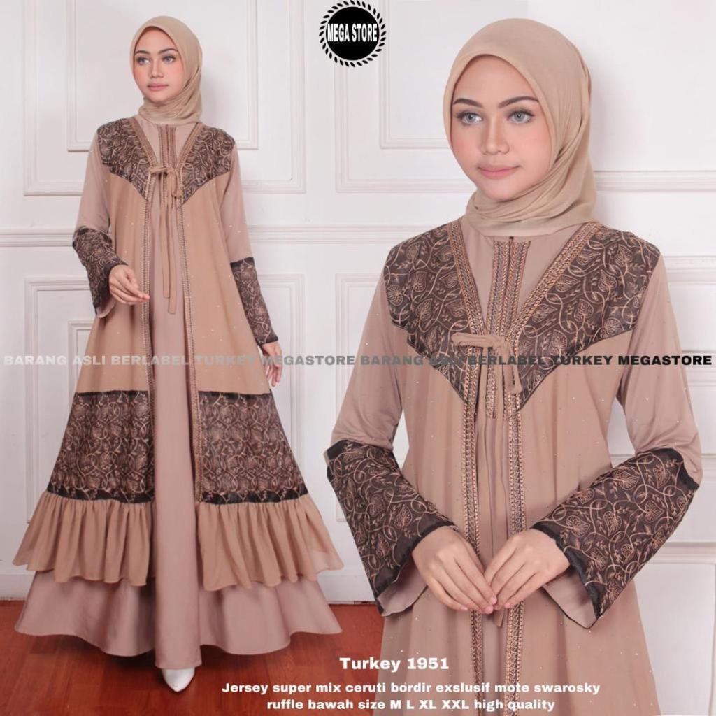 Gamis Abaya Turkey Ori Mega Store Best Seller Abaya Turki Megastore Terbaru Mewah