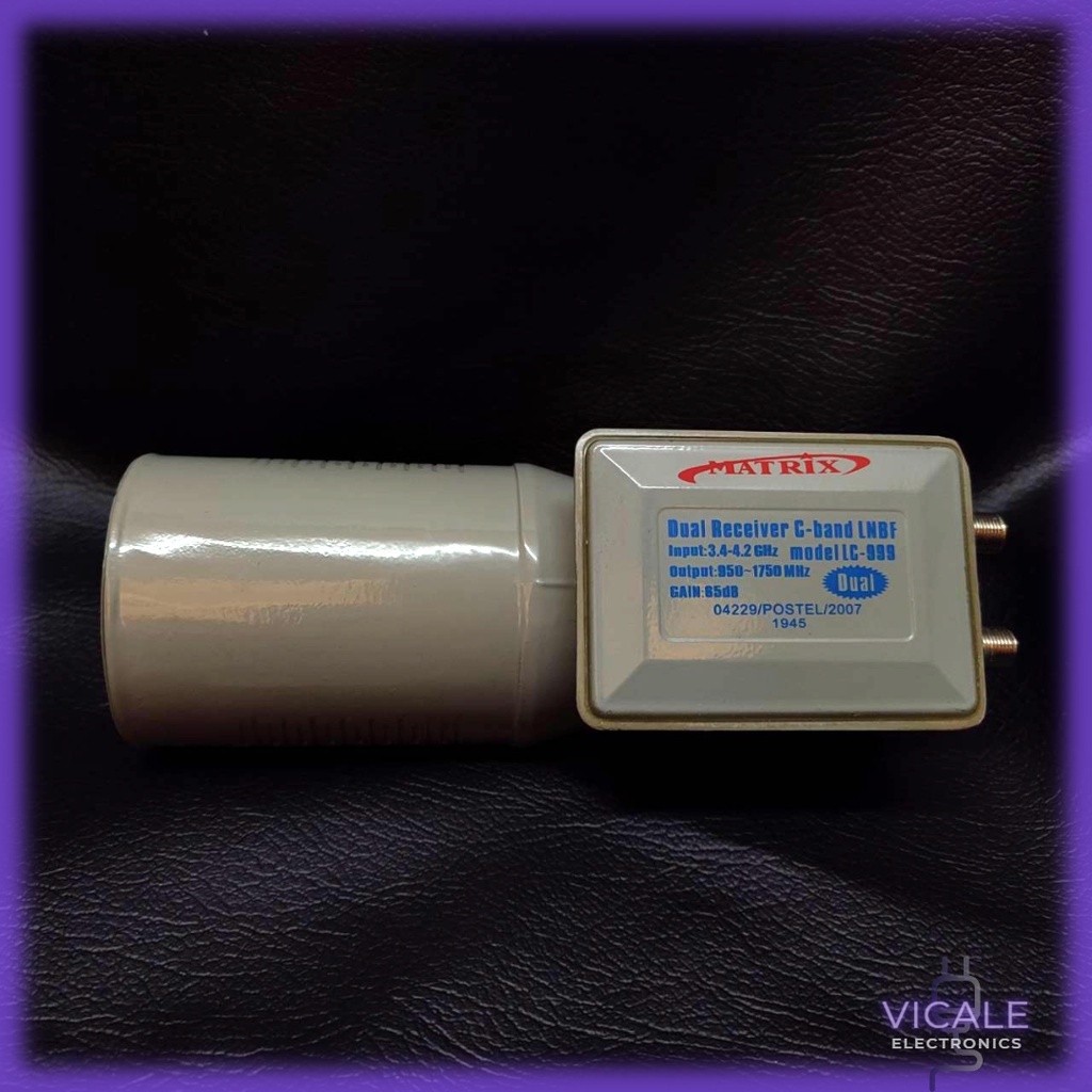 Matrix Dual Receiver C-band LNB Vertical Horizontal Model LC-999