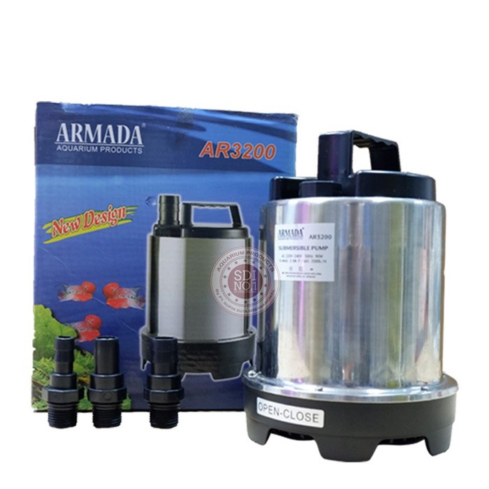 POMPA AIR CELUP AQUARIUM ARMADA AR 3200 STAINLESS SUMBERSIBLE PUMP