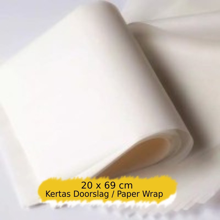 

Paper Wrap / Kertas Pembungkus / Duslak / Doorslag 20x69 cm Putih Murah - Packaging Hampers Souvenir