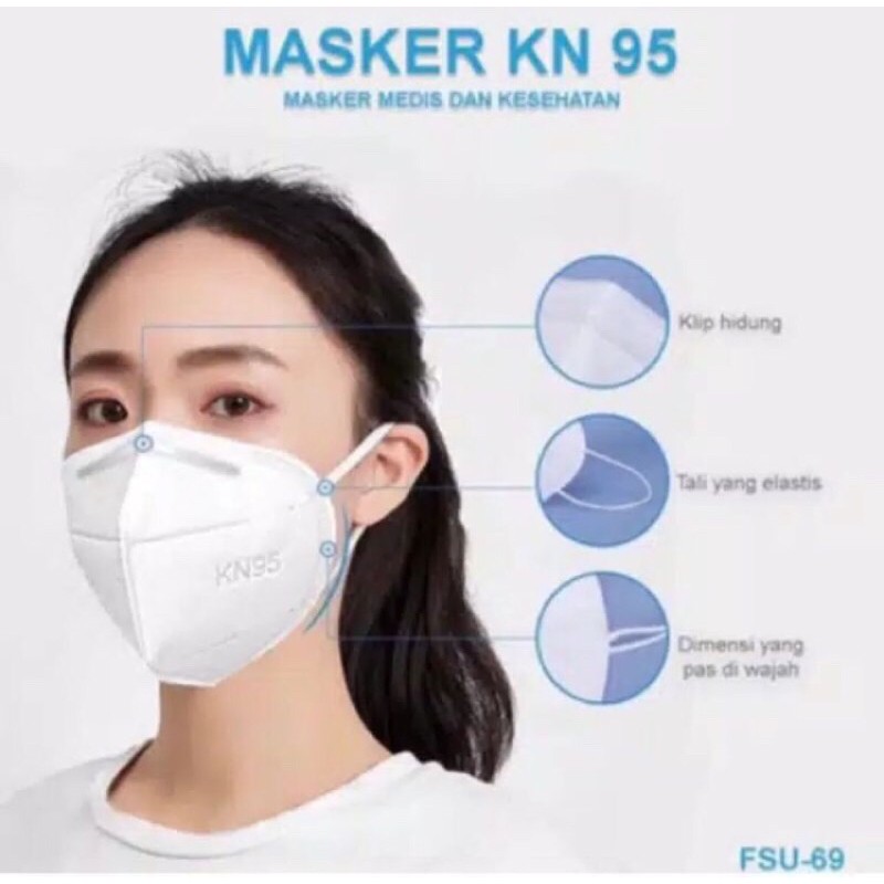 Masker kn95 5ply (harga per pcs)