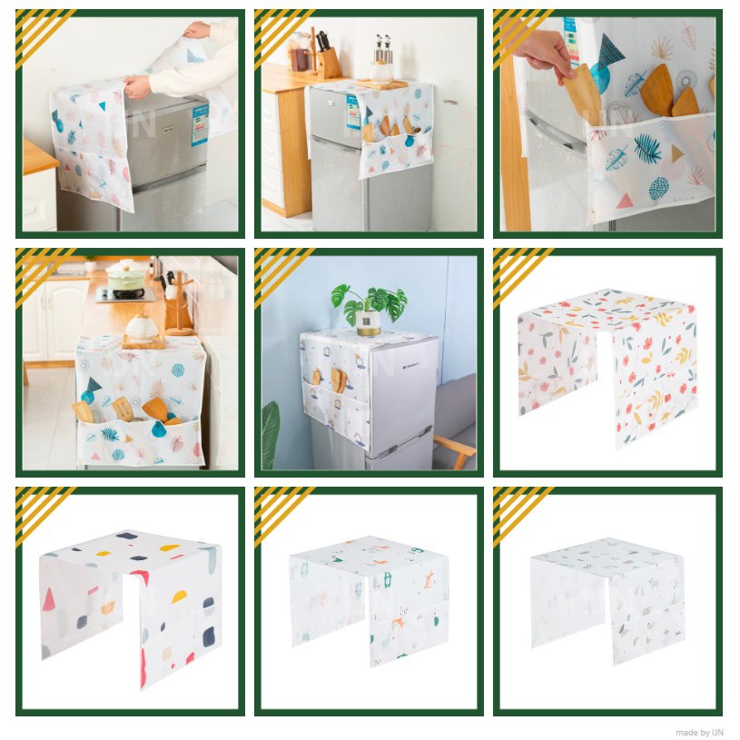 IJN Taplak Cover Kulkas Bahan PEVA TEBAL Waterproof Multifungsi Tahan Air