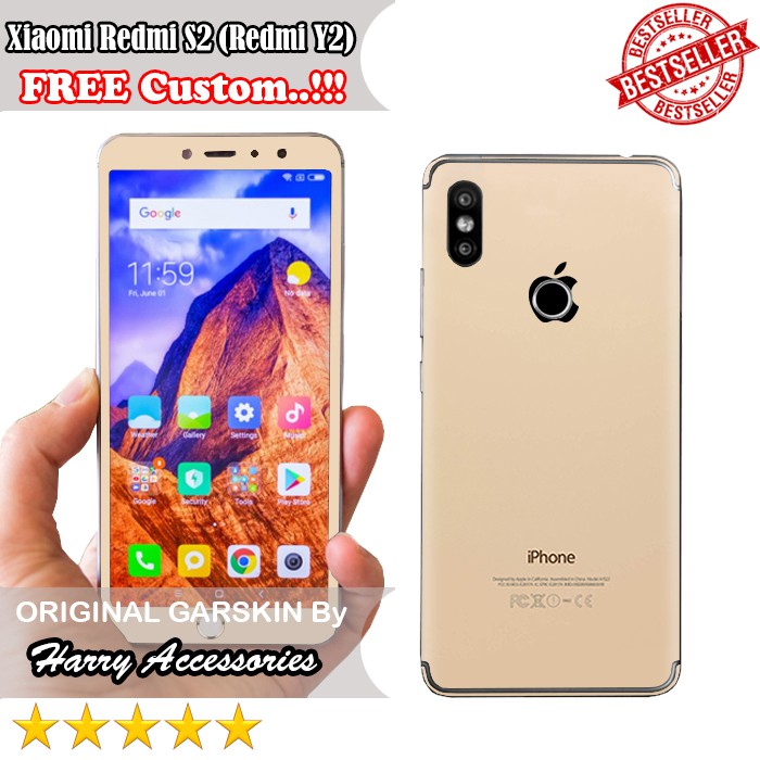 Original Garskin Xiaomi Redmi S2 Motif Iphone X Motif Bisa Request Dari Kamu Shopee Indonesia