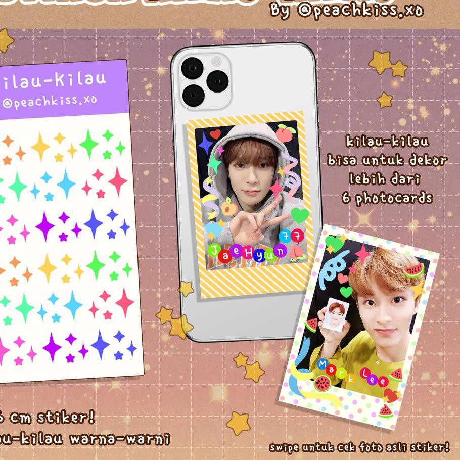 

✼ Sticker untuk Dekorasi Photocard / Polcos Kilau by @peachkiss.xo ☛