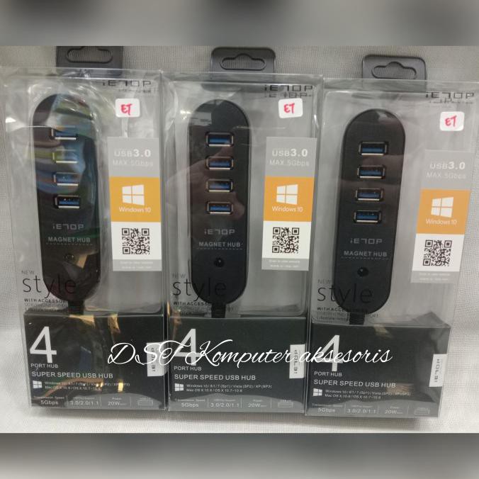 Usb Hub Ietop Magnet 3.0 4Port / Cabang Usb Komputer Ewansuper.Wood