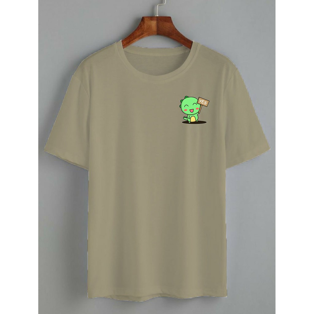 kaos cute DINO SAY YES / kaos wanita / KATUN 24S