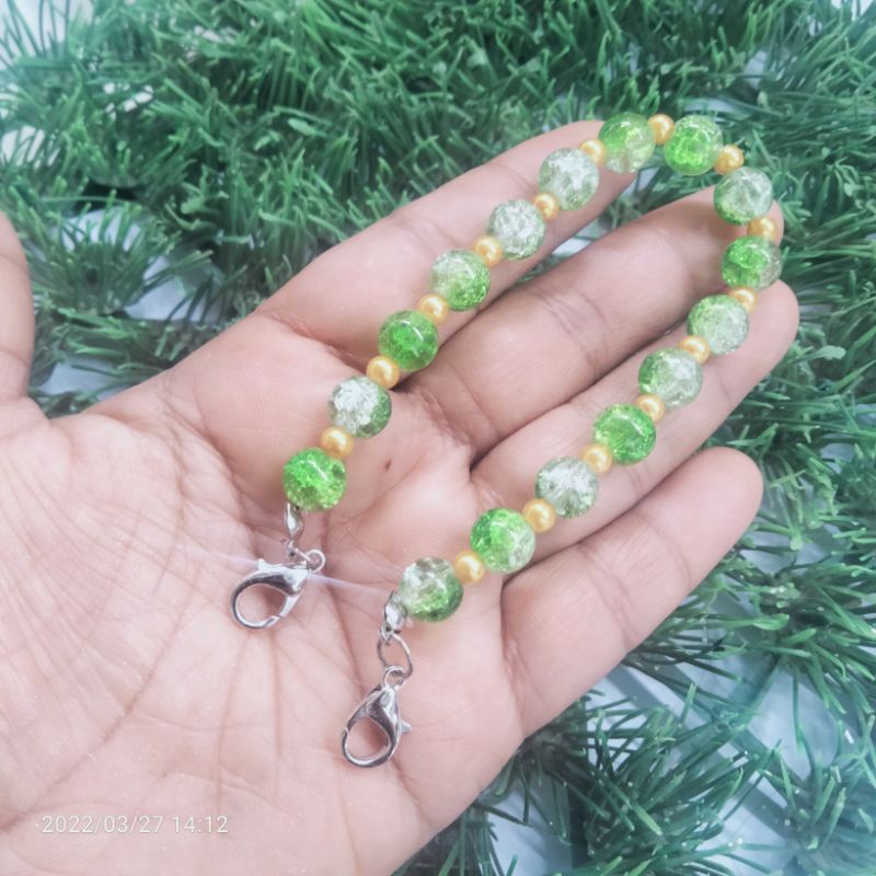 KONEKTOR MASKER MUTIARA KACA/konektor masker hijab/tali masker/strap masker