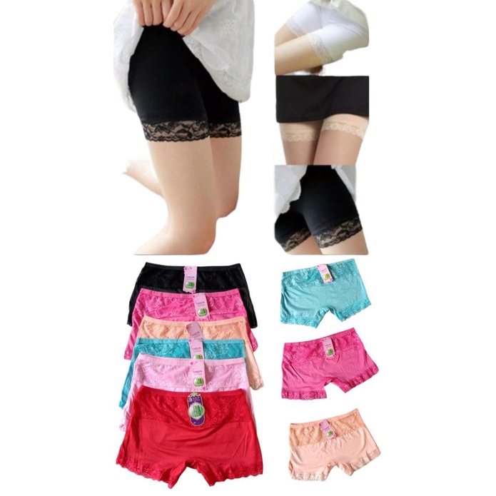 Short Pants Renda/Celana pendek renda/leging pendek renda/pakaian dalam wanita/celana pendek Ready Satuan Dan 3PCS /RANDOM