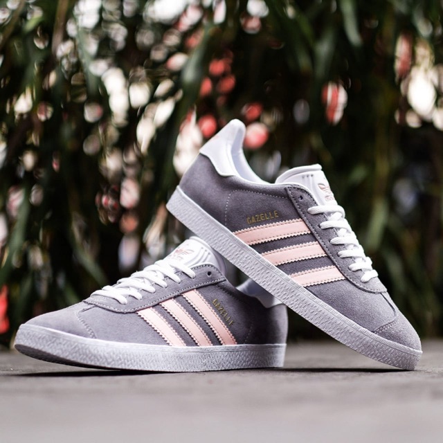 adidas gazelle womens grey and pink