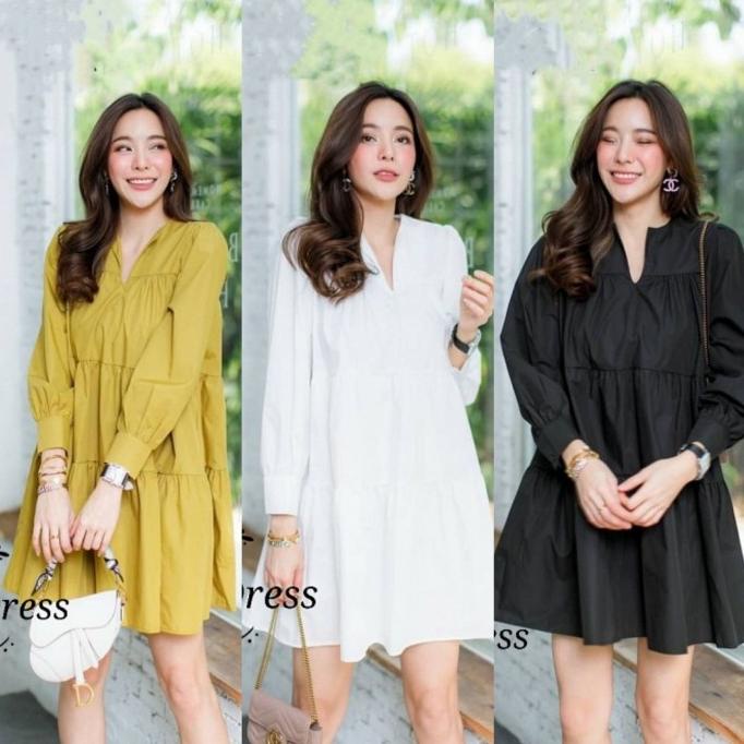 DRESS MINI DRESS KOREAN STYLE/DRESS LETIZIA/DRESS BABYDOLL/TUNIK JUMBO MUSLIM DRESS WANITA