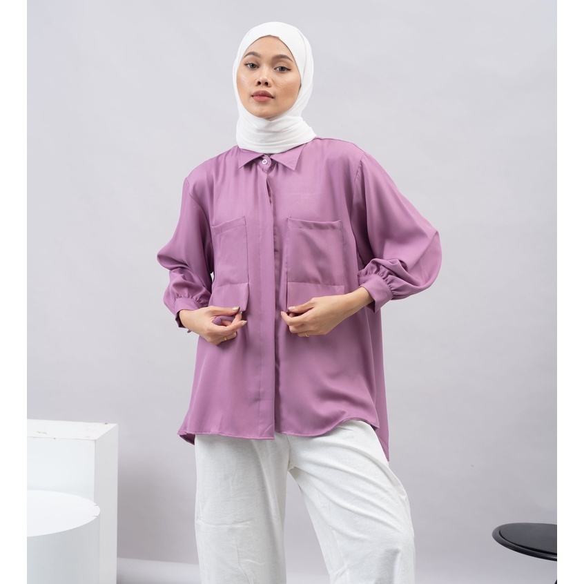 KEMEJA BLOUSE OVERSIZE MAORI KATUN SHAKILA DAILY OFFICE SHIRT PREMIUM B405 CO