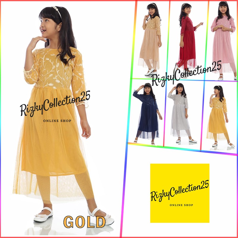 [REALPICT-BISA COD] KEBAYA DRESS ANAK TERMURAH/ DRESS BROKAT TILE ANAK PEREMPUAN/ DRESS ANAK TERBARU