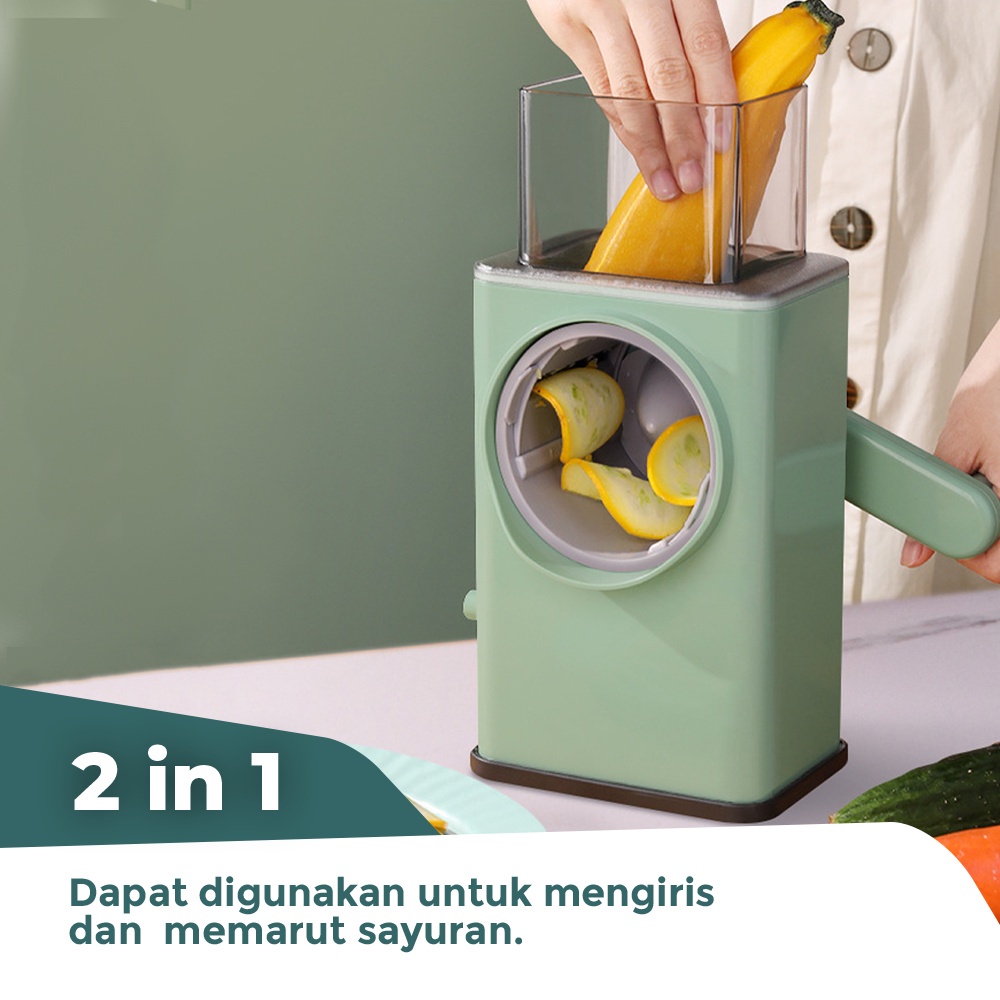 Alat Pemotong Sayuran Dan Buah Multifungsi Parutan Serbaguna Vegetable Slicer Machine Parutan Serbaguna Pemarut 4in1 Pemotong Kentang Parutan Pengiris Sayuran