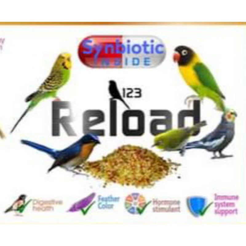 pakan burung Extra Fooding 123 Reload Burung Kenari parkit Finch Gold Amadin Lovebird Pleci dll