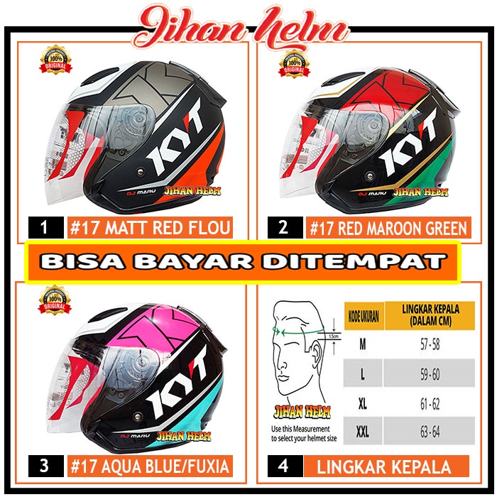 HELM / HELM HALF FACE / HELM KYT DJ MARU MOTIF TERBARU