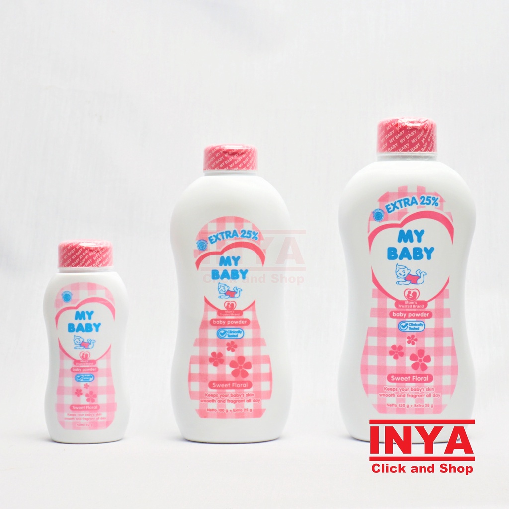 MY BABY SWEET FLORAL BABY POWDER 150gr - Bedak Bayi