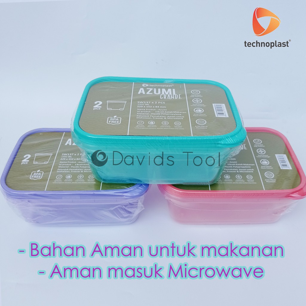 Kotak Makanan Toples Kulkas Set Plastik Food Container Azumi Grande