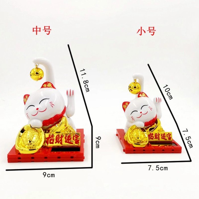 Terbaru Kucing Hoki Maneki Neko Tangan Goyang Solar Kado Imlek Hongsui Harga Grosir Termurah