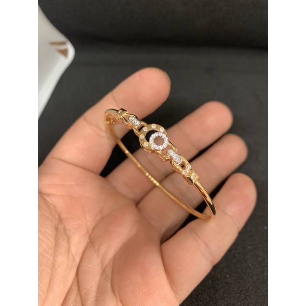 gelang emas asli kdr 700 model fancy bermata YT utama putra gold