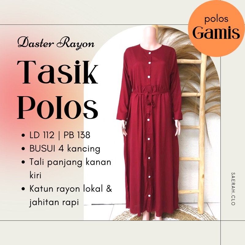 Longdress / Gamis Tasik Polos BUSUI | LD 112 PB 138 [TLDPLS]