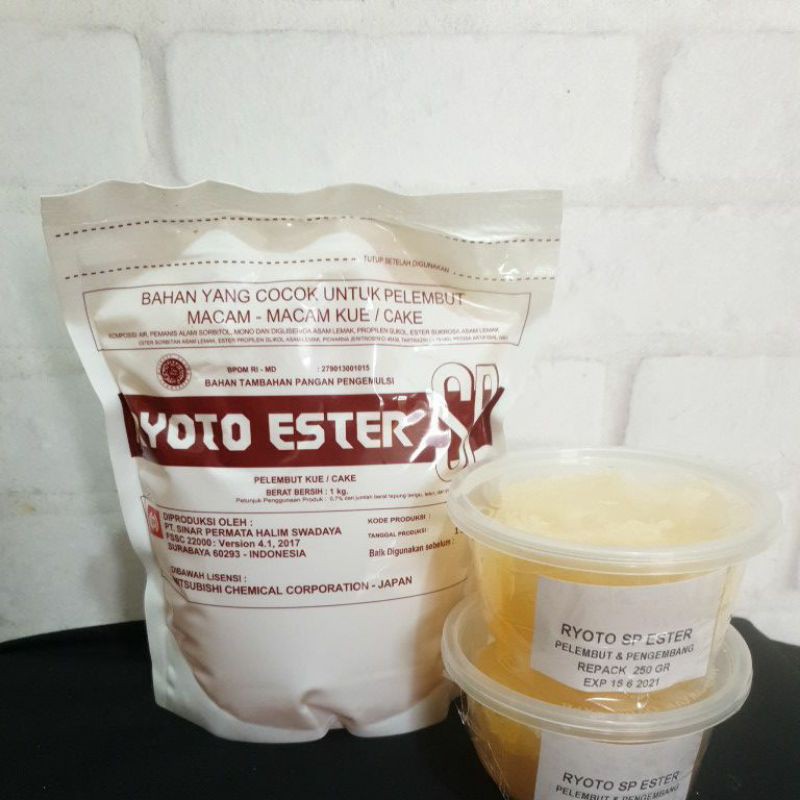 

ryoto sp ester /pelembut/pengembang/emulsifier 250gr