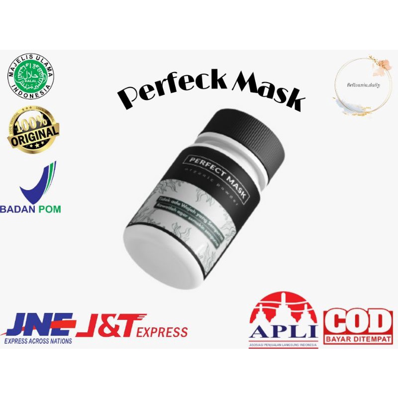 PERFECT MASK ORIGINAL | Hilangkan Jerawat, Bekas Jerawat, Komedo, Atasi muka Kering & Berminyak, Mas