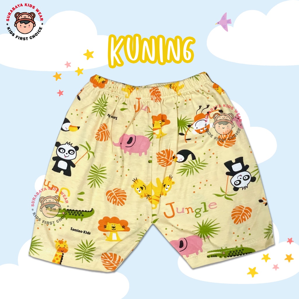 Celana Pendek Anak Laki - Laki Motif Beruang Warna