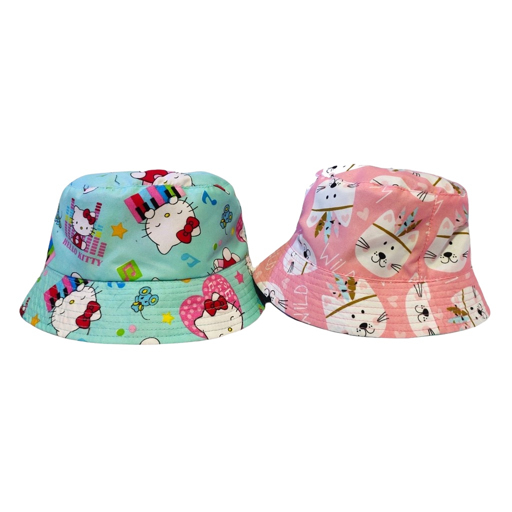TOPI ANAK PEREMPUAN LAKI LAKI BASEBALL BUCKET HAT ANAK COWOK CEWEK 2 3 4 5 6 7 8 9 10 TAHUN LUCU 1 BASEBALL FASHION ANAK OOTD USIA UMUR BALITA KIDS KUPLUK AKSESORIS KEPALA KADO BUKET ANAK BAYI COWO CEWE LUCU MURAH-Hello kitty - Kucing