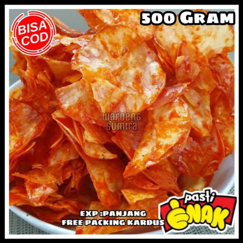 

KERIPIK SINGKONG PEDAS MANIS 500 Gram SNACK KILOAN Cemilan Pedas Makanan Ringan Jajanan Pedas Murah