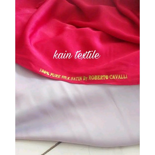 kain silk satin Roberto cavalli polos grad A