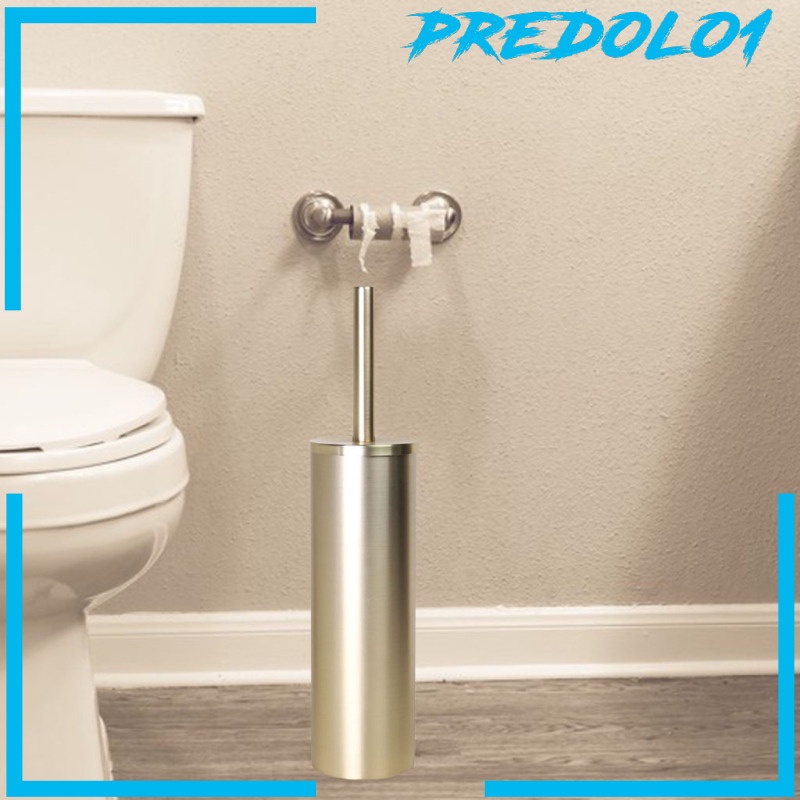 [PREDOLO1] Gold Free Standing Toilet Brush and Holder No Dead Corner for Bathroom Clean